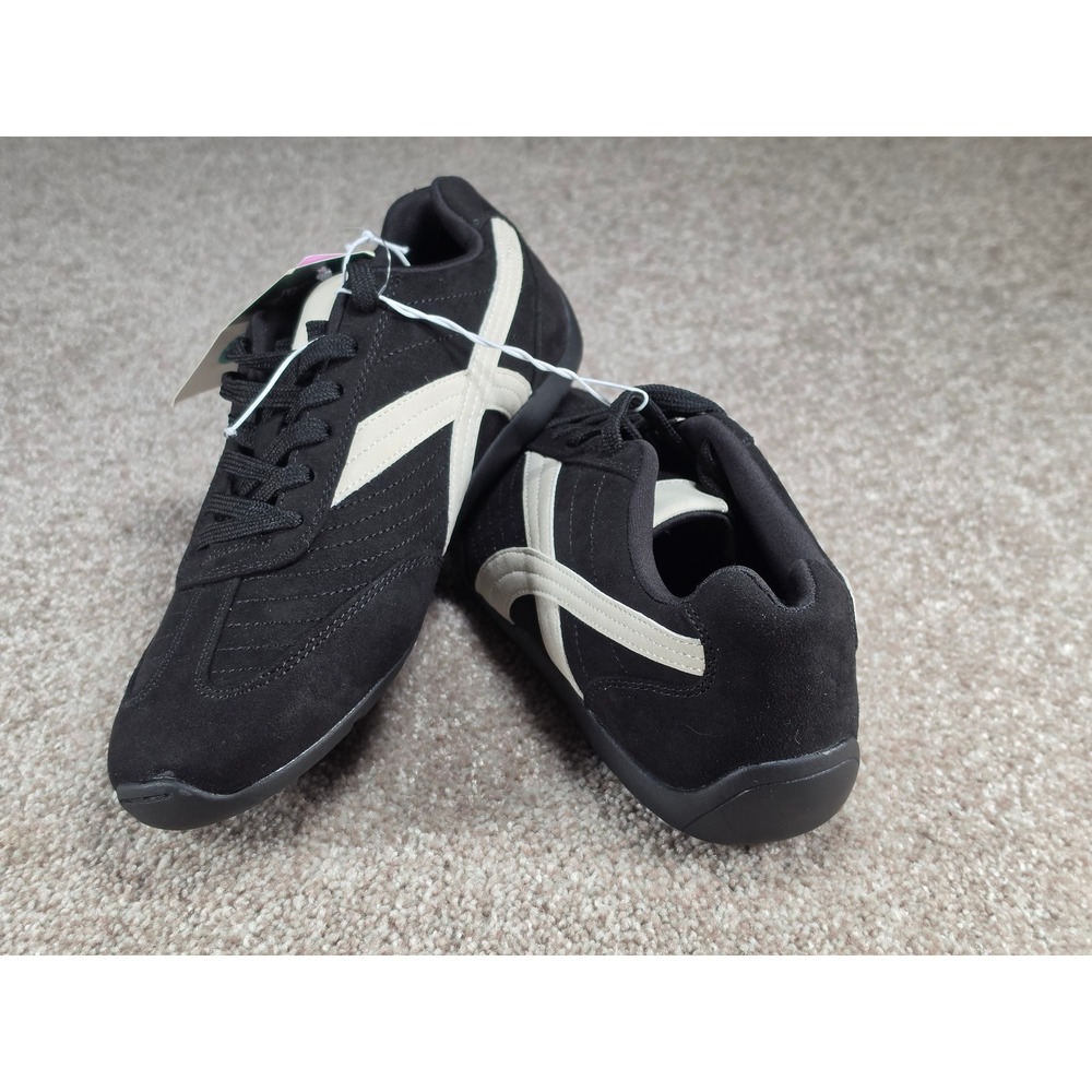 Wild Fable Chandler Women Black Cream Striped Low Top Sneakers Size 8 NEW - Picture 3 of 6